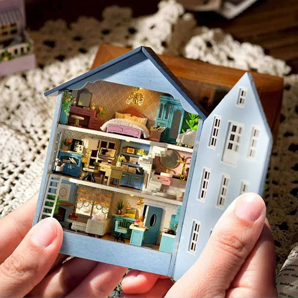 

Экологически чистый набор для дома «сделай сам», безопасный материал, модель дома «сделай сам» в Европейском стиле, 3D деревянный дом, модель...