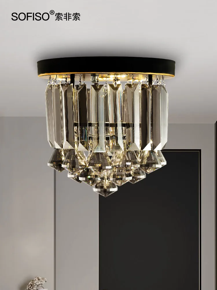 

YY American Ceiling Light Aisle Light Crystal Lamp Corridor Lobby Entrance