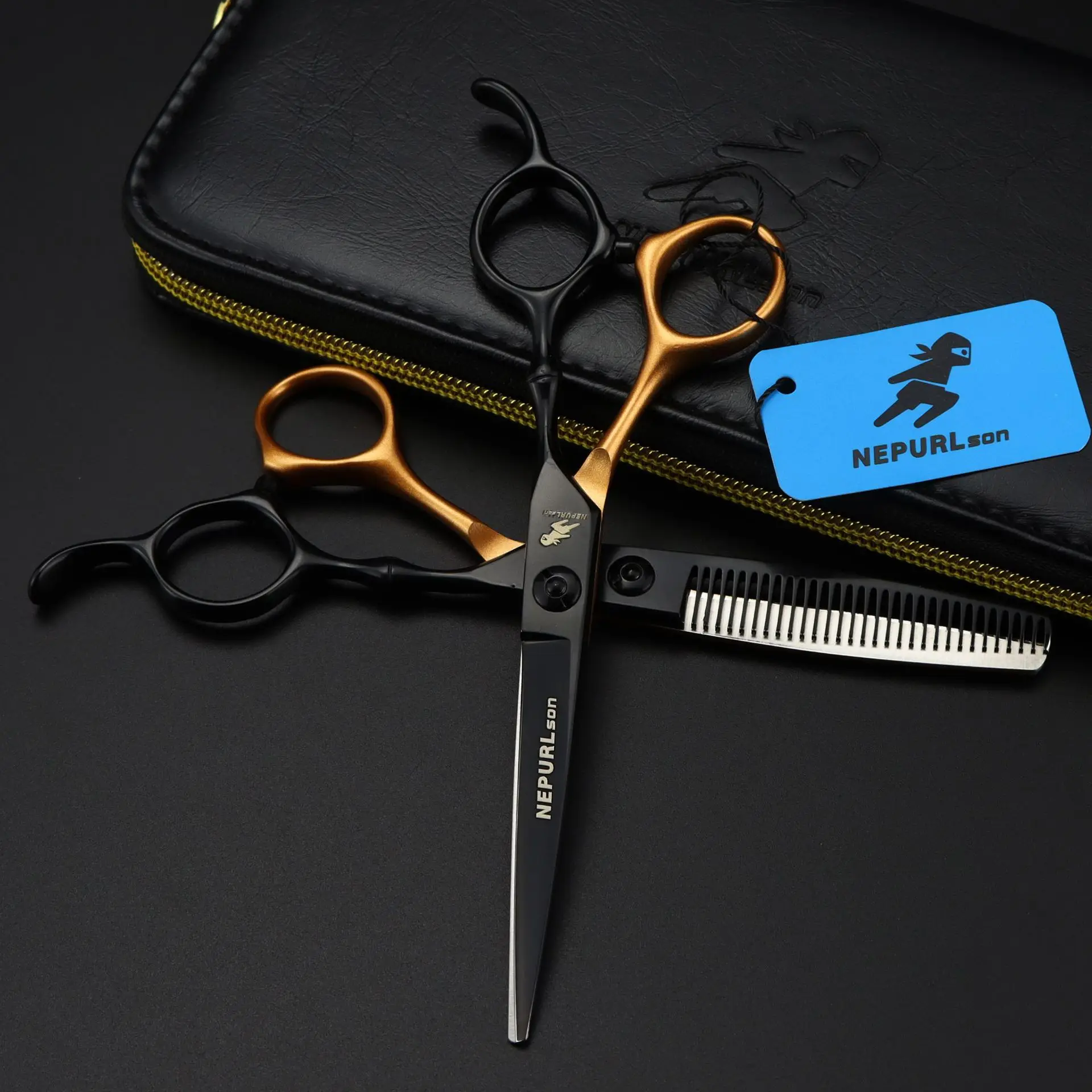 

Парикмахерские ножницы с бамбуковой ручкой, 6 дюймов