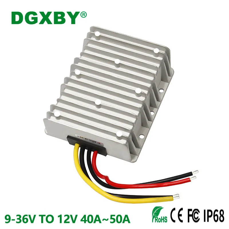 

DGXBY высокомощный DC автомобильный 12V регулятор 9-36V до 12V/13,8 V 40A 50A 500W Автоматический Бак-ускоритель мощности CE