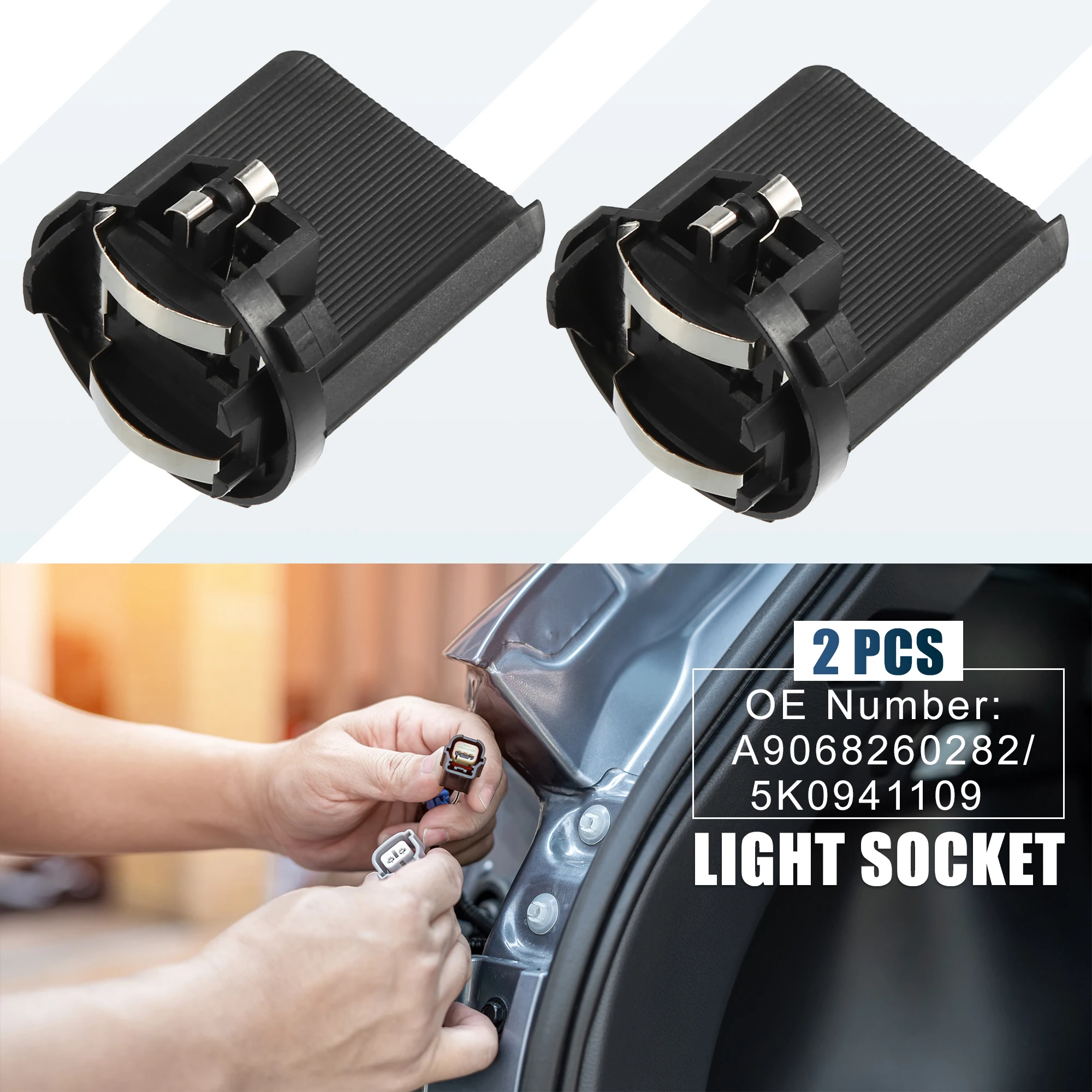 

Car Headlight Headlamp Bulb Socket Adapter 5K0941109C for VW Alltrack 2017 for VW Eos 2012-2016 for VW GTI 2010-2017