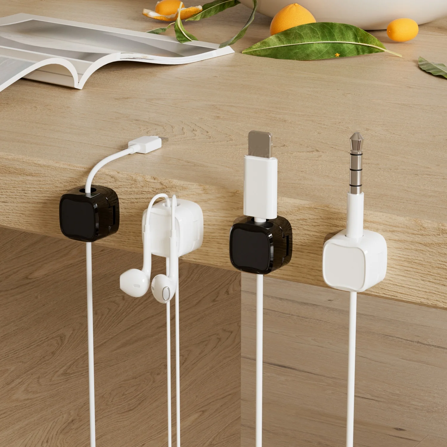 4 шт. настенные магнитные держатели для кабелей и