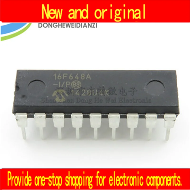 

5pcs/Lot 100% New and Original PIC16F648A-I/P PIC16F648A-I PIC16F648A PIC16F648 DIP-18 Chipset