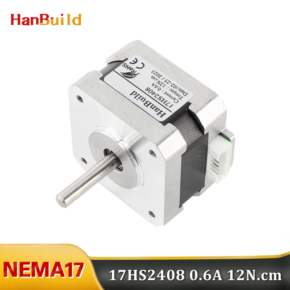 

17HS2408 42 Phase 4 Leads Nema 17 Stepper Motor 1.8 Degree 42BYGH28 0.6A 12N.m For CNC Laser Engraver 3D Printer