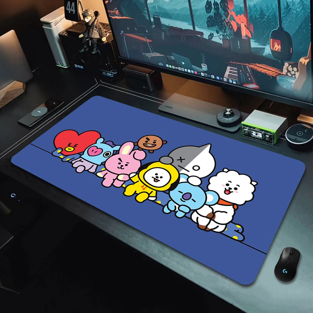 

Mousepad Bt21 Alfombrilla Gaming Accessories Mouse Mat Mouse Pad Gamer Mausepad Deskmat Tapis De Souris Large коврики для мыши