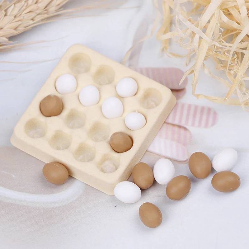 

1:12 A Dozen Egg +Tray Candy Food Toy Match Gift Furniture Toys Dollhouse Miniature