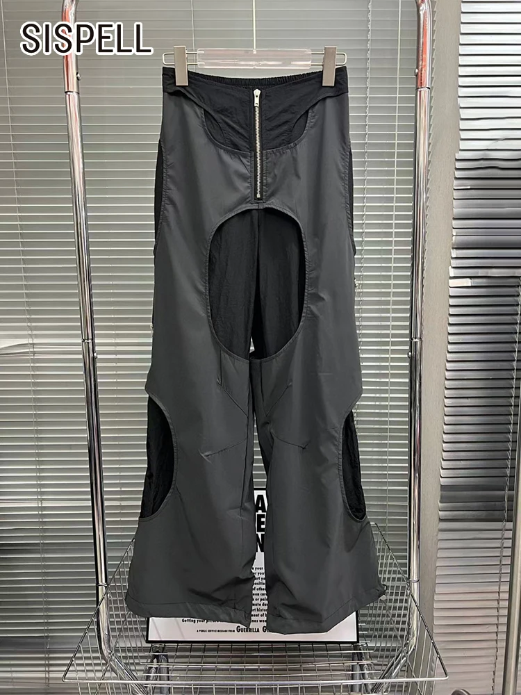 

Женские свободные брюки SISPELL, длинные брюки с высокой талией и широкими штанинами, на молнии, весна, 2023