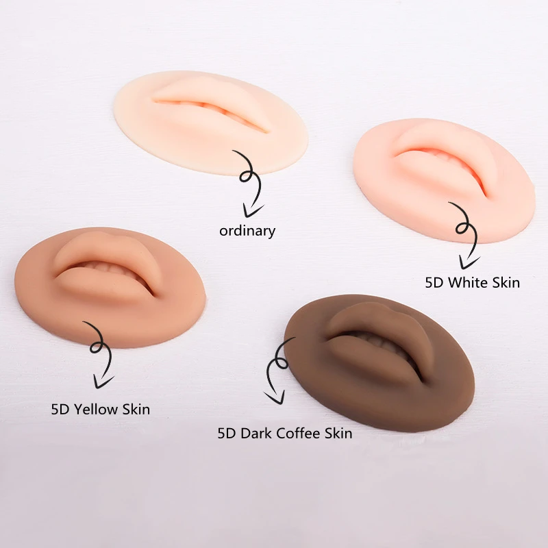 

5D Silicone Practice Lips Skin Microblading Reusable European Solid lip block for PMU Beginner Training Tattoo Permanent Makeup
