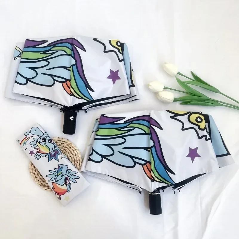Милый Зонт My Little Pony с радужным мультяшным принтом от дождя и блеска уличный