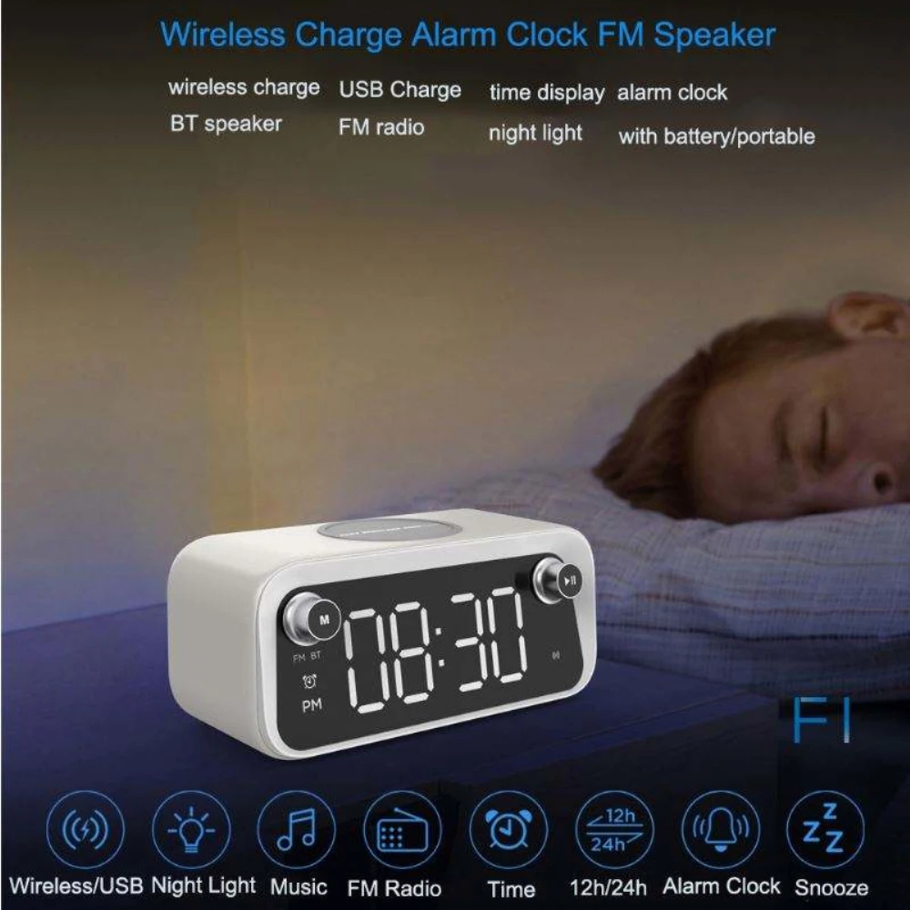 

New Style Led Mirror Desk Clock Digital Alarm Clock White Snooze Display Time Desktop Clock 2023 Led New Alarm Clock