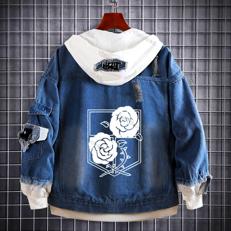 Джинсовая куртка Levi Erwin Smith из коллекции атака на Титанов новинка уличная одежда с