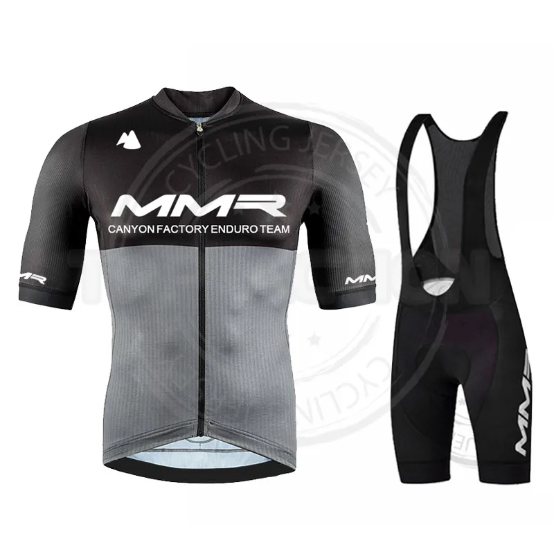 

2023 Men's MMR Cycling Jersey Short Sleeve Set MTB Bike Clothing Maillot Ropa Ciclismo Hombre Bicycle Wear 19D GEL Bib Shorts