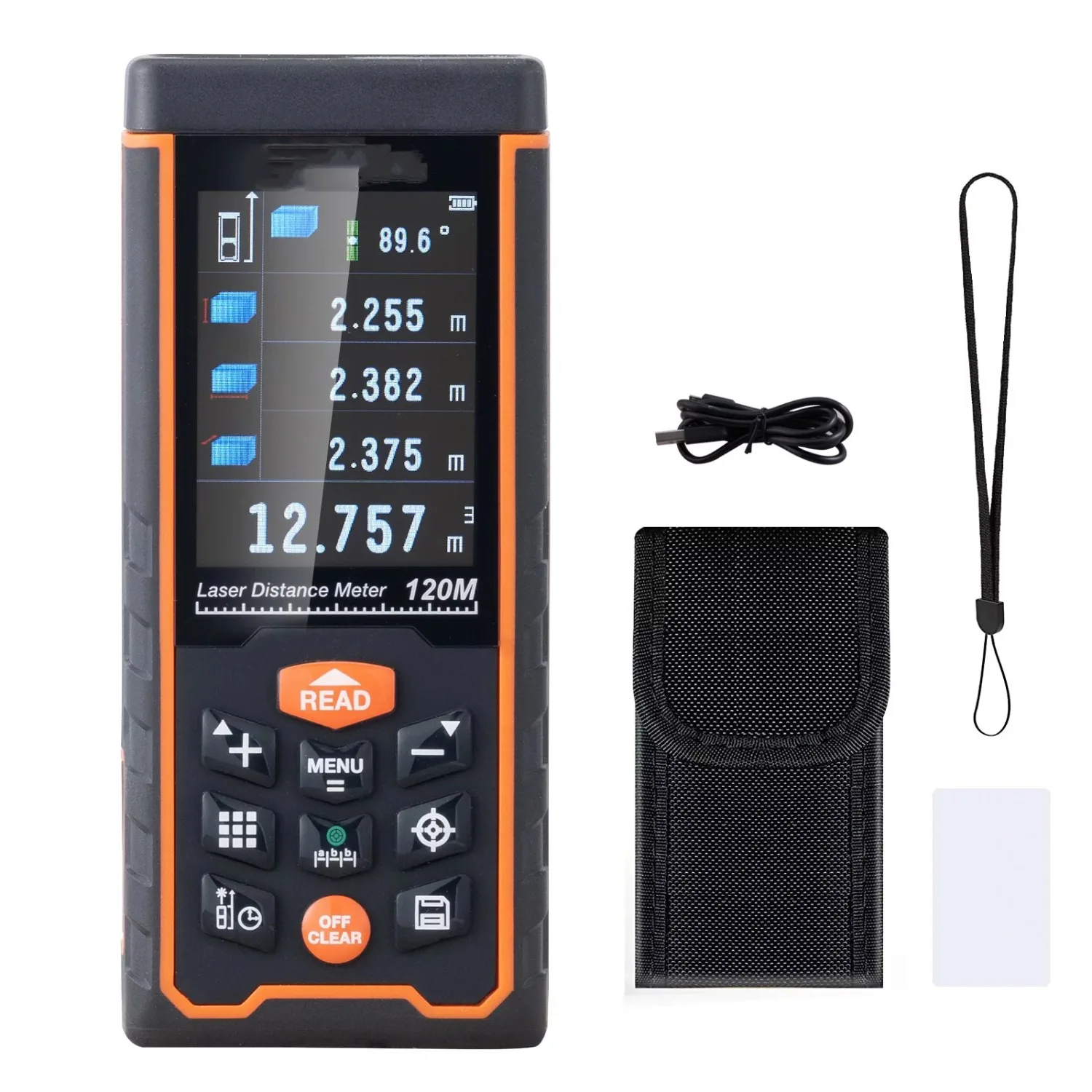 

BENTISM Laser Measure Laser Distance Meter 400 ft 1/16'' Area Volume Digital Tool Stadiometer