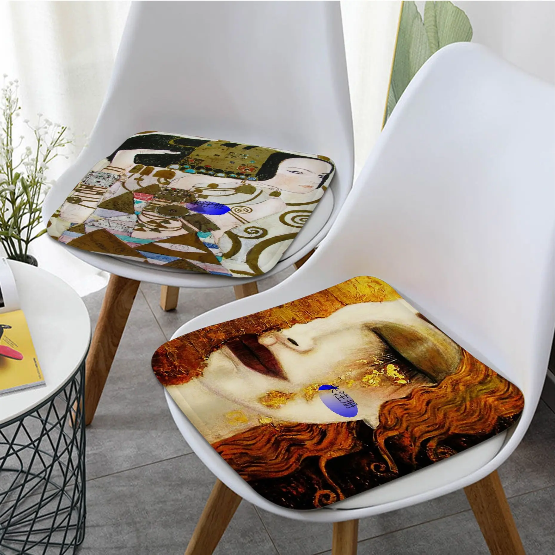 

Artist Gustav Klimt Abstract Oil Painting Creative Seat Cushion Office Dining Stool Pad Sponge Sofa Mat Non-Slip Sofa Cushion