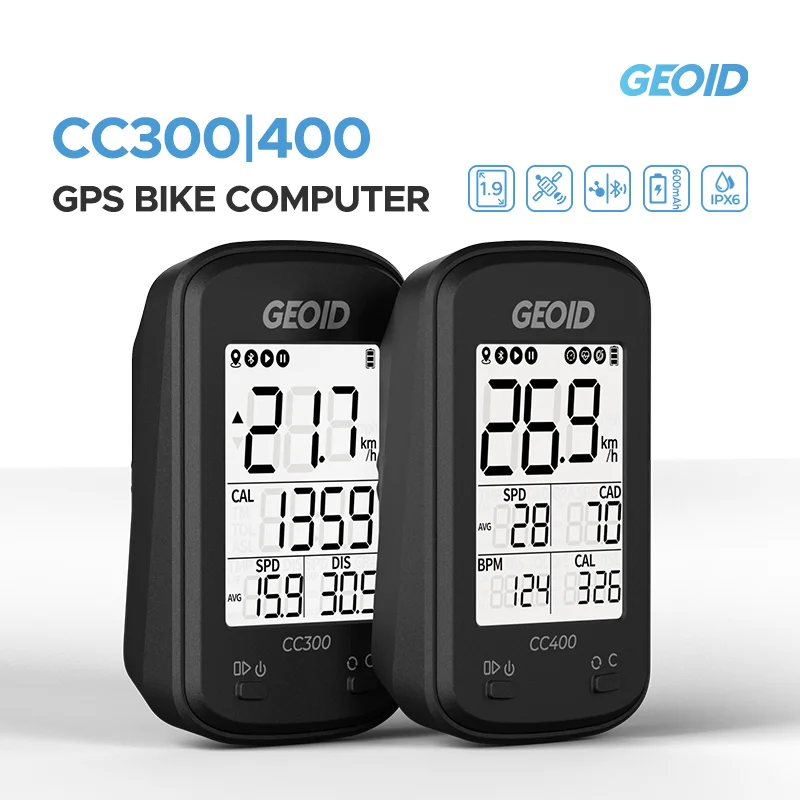 

Geoid CC400 GPS Bicycle Computer Cycling Odometer Bike Wireless MTB Speedometer ANT Bluetooth Speed Cadence Sensor HR Monitor