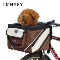 pet bicycle carrier bag foldable bike basket load bicycle handlebar front bag box pet dog cat carrier bicycle pet accessories
