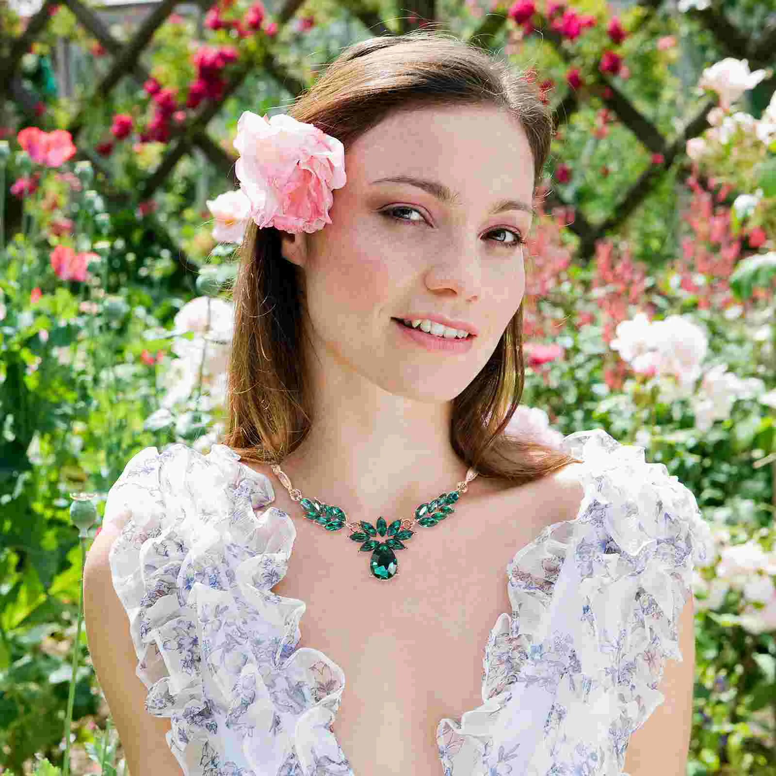 Изумрудный набор часов Часы Зеленый бижутерия Циферблат Свадебные висячие