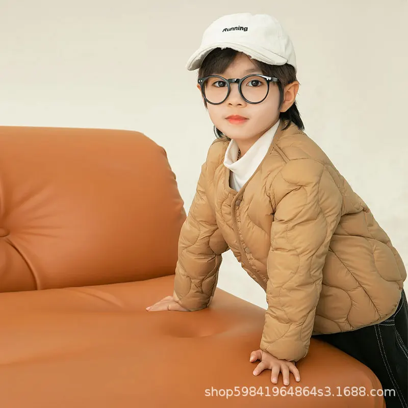 Детская одежда двустороннее легкое пальто детская зимняя Тепловая Подкладка