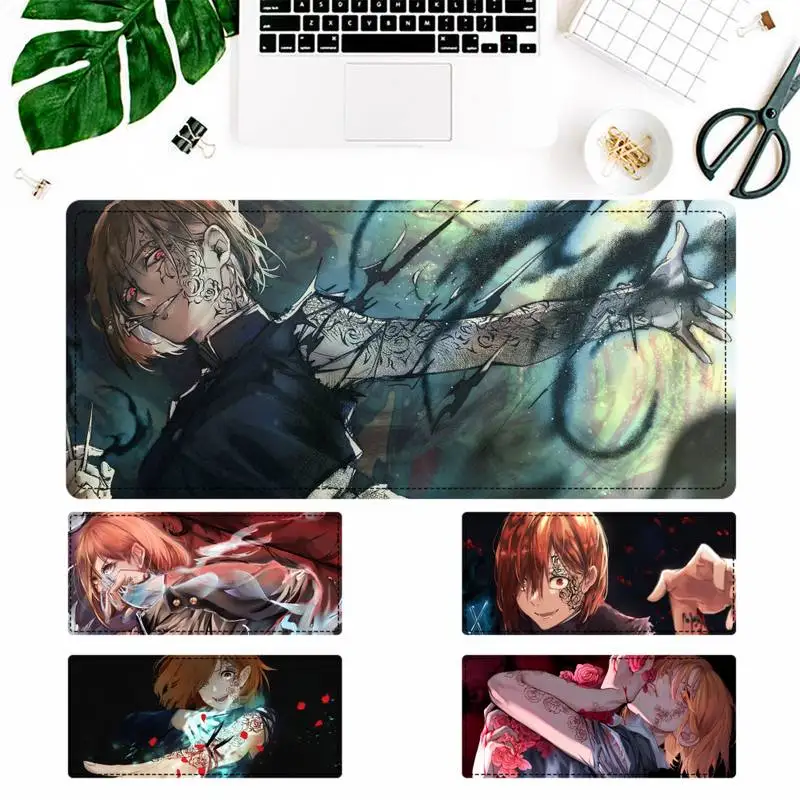 

Laptop PC Computer Large Mouse Pad Locking Edge Rubber Keyboards Washed Desk Mice Mat for Jujutsu Kaisen Nobara Kugisaki Fans