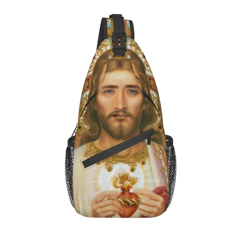 Fashion Jesus Christ Sling Bag for Travel Hiking Men Funny Meme Chest Crossbody Backpack Shoulder Daypack