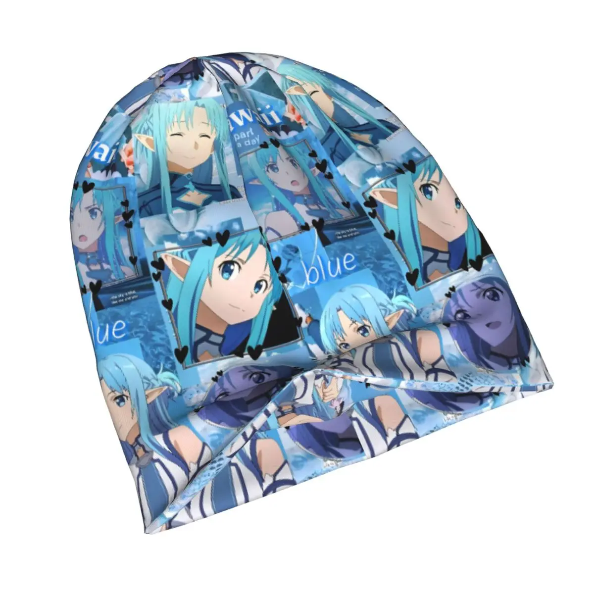 Вязаная шапка SAO Sword Art для мужчин и женщин с 3D цветным принтом