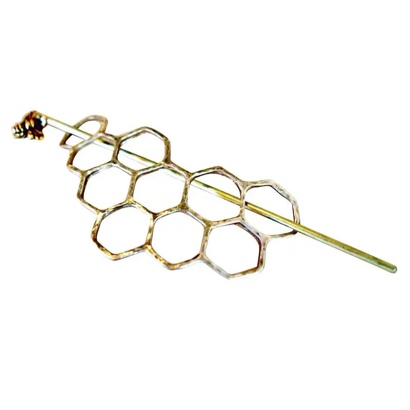 

Honeycomb Twist Bun Hairpin Fashion Insert Comb Hair Ornament Golden Hair Accessories Polygon Women Headpiece Jewelry Fashion