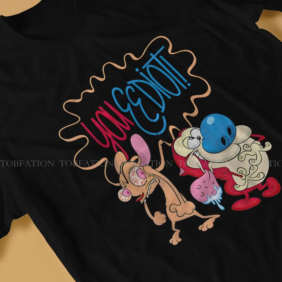 Футболка The Ren &amp Stimpy Show Anime You Eediot Мужская Уличная одежда блузы хлопковая футболка