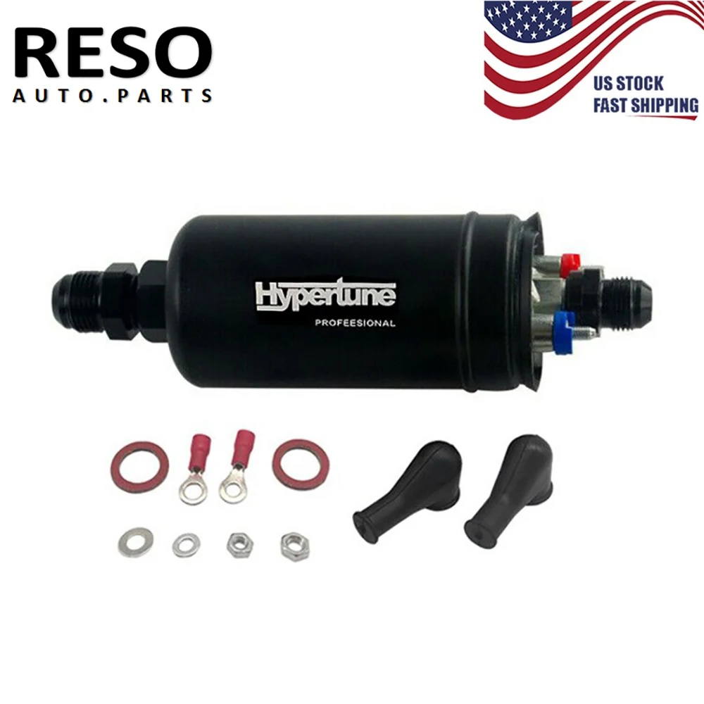 

RESO--New Black Aluminum EFI 380LH 1000HP E85 Fuel Pump Top quality External Compatible 044 style