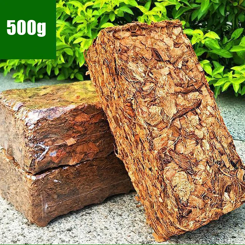 

500g Coconut Coir Brick Peat Growing Organic Soilless Potting Garden Natural Plants Soil Nutrient Bed or Reptile Bedding Carpets