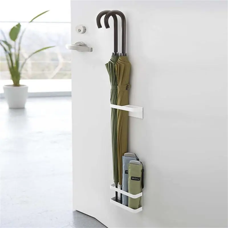 

Household Magnetic Suction Shelf Non-Perforated Wall-Mounted Storage And Finishing Holders Household Umbrella Storage Rack