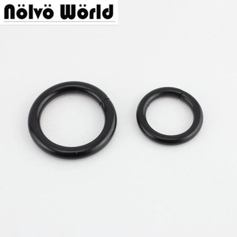 

50pcs 10pcs Dark black Webbing Gunmetal Nickel NO WELDED O Ring for Making Purse Bag Handbag Handle Connector