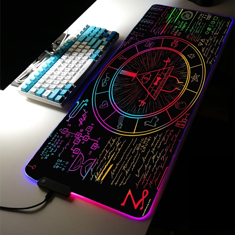 

Прямая поставка, цифровой Коврик для мыши с RGB-подсветкой, игровые аксессуары, большой арт-коврик для мыши со светодиодной подсветкой 40*90 см, ...