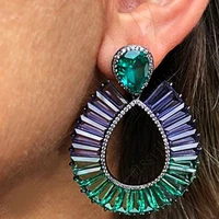 soramoore new luxury boucle doreille femme 2022 crystal earrings for women wedding holiday party occasionjewelry unique design