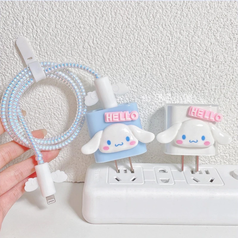 

Hello Kitty Melody Cable Protector Silicone Anti-break Fast Charger Protection Type-C Data Cord for apple 20w Data Cable Cover