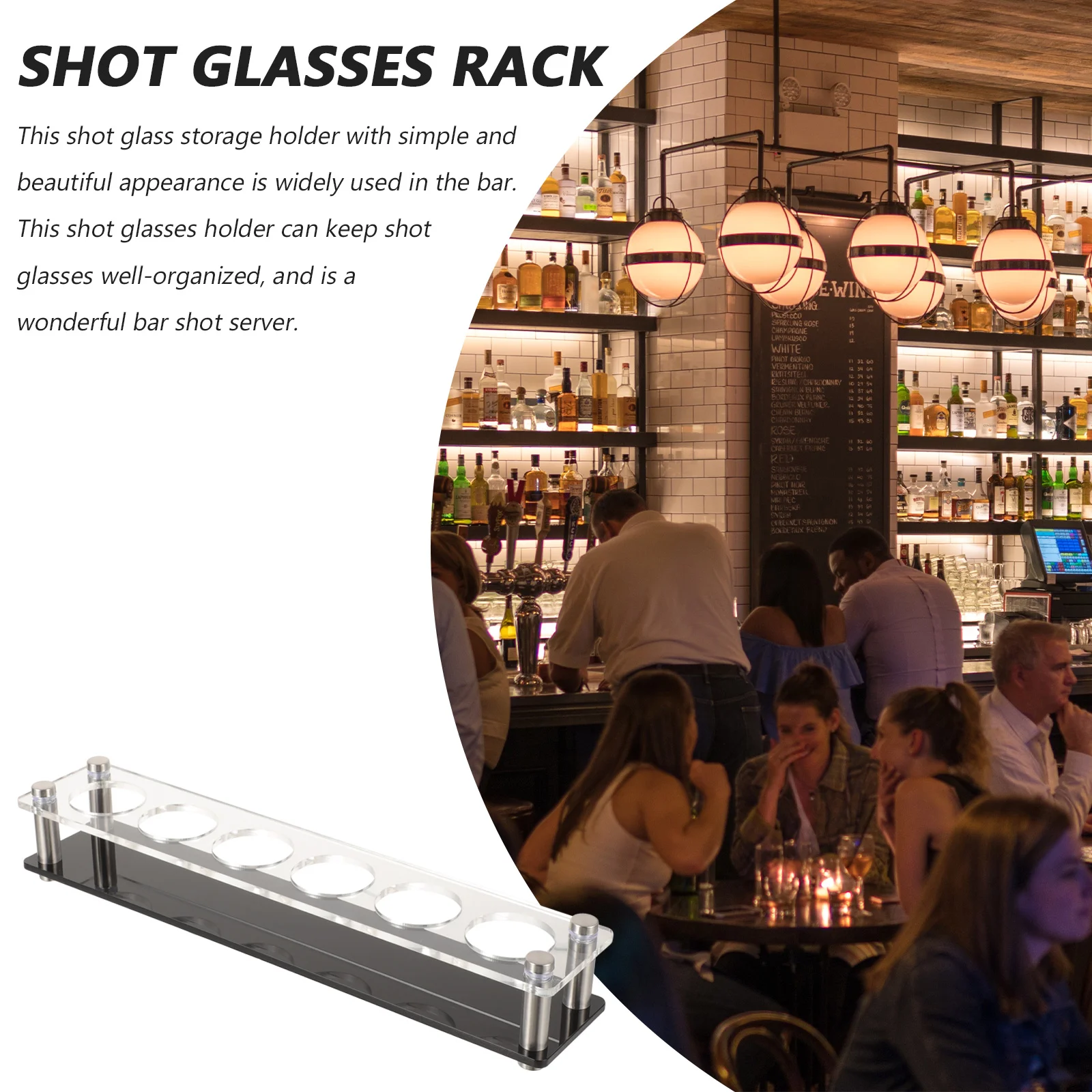 Сервировочная коробка для очков акриловый держатель подставка сервера чашка KTV