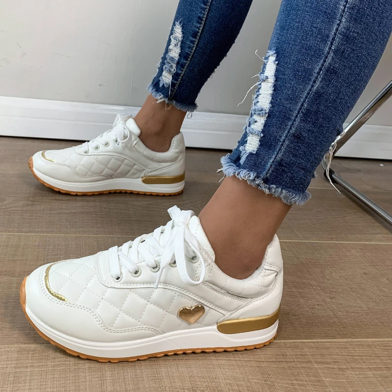 

New Women Sneakers Mesh Patchwork Lace Up Ladies Flats Outdoor Running Walking Shoes Comfortable Breathable Female Footwear