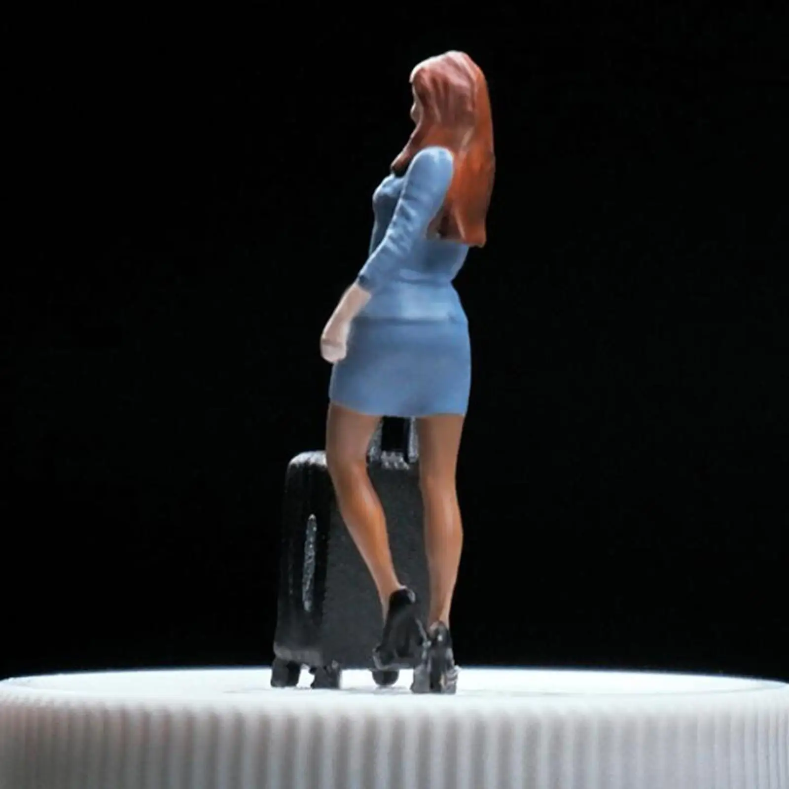 

1/64 flying Attendant Model Resin Role Play Figure Realistic Girl People Figurine for Micro Landscape Fairy Garden Train Layout