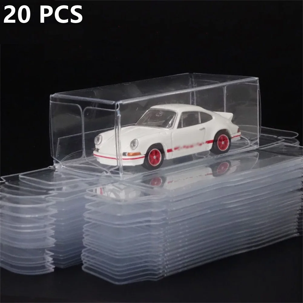 

20pcs Clear Plastic Box PVC Rectangular Display Desktop Storage Dustproof Boxes For Candy Toys Jewelry Souvenir Display