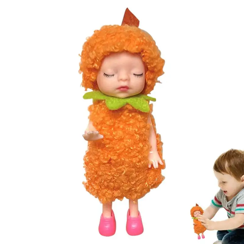 

Halloween Pumpkin Elf Doll Ornament Elf Doll Sculpture Portable Home Decor Collectible Figurines Pumpkin Elf Statue Display Hand