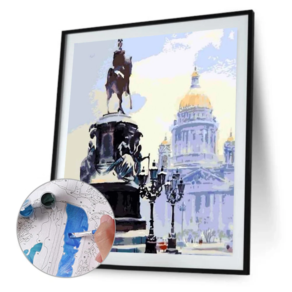 

Набор для рисования акриловыми красками «сделай сам», картина для рисования по номерам, для домашнего декора, для улицы, без рамки