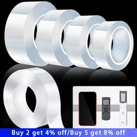 transparent double sided tape waterproof wall glue stickers reusable adhesive tapes for kitchen bathroom 1235 meters