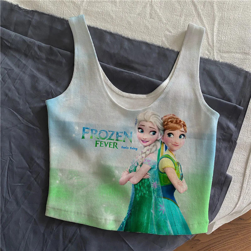 

Womens tops sexy tank top women built in bra Frozen camis for women crop top off shoulder sleeveless camisole 2023 hot