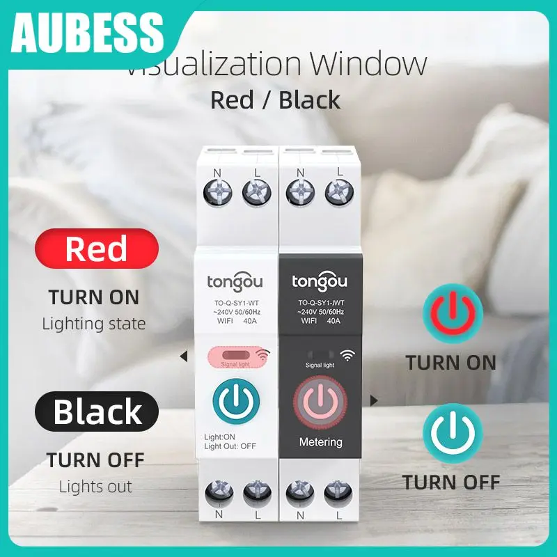 

Беспроводной Выключатель Tuya с Wi-Fi и Din-рейкой, смарт-выключатель с дистанционным управлением через приложение Tongou 1p, «сделай сам», 63 А
