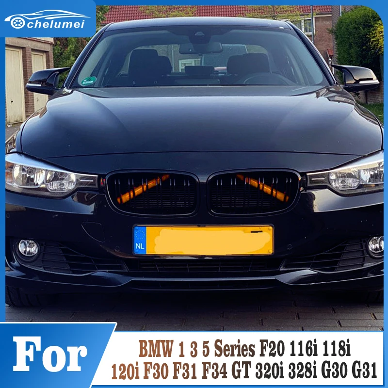 

Car Front Grille Trim Strips For BMW 1 3 5 Series F20 116i 118i 120i F30 F31 F34 GT 320i 328i G30 G31 Sedan Touring Accessories