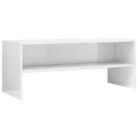 bright white tv cabinet 100x40x40 cm chglomerated