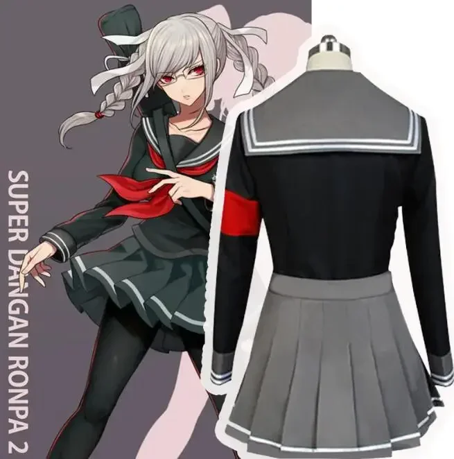 Peko Pekoyama Косплей Danganronpa: Trigger Happy Havoc Аниме Женщина Jk Униформа колледжа Костюм