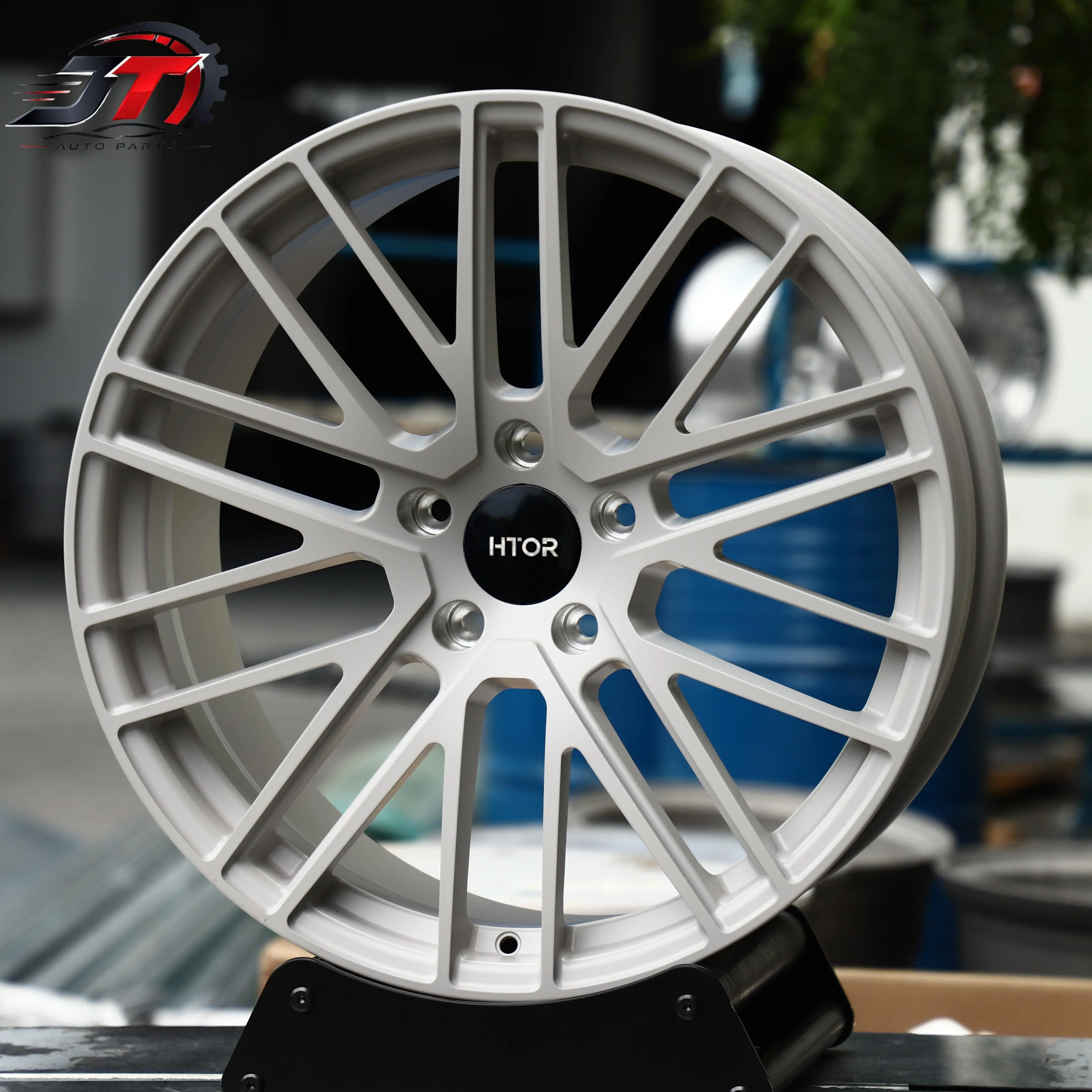 Фото Кованые диски JT Custom 21x10 22x10.5 23x11.5 5x112 5x130 с вогнутым дизайном, матово-серебристые, для Cayenne, Panamera, Taycan, 9. №1
