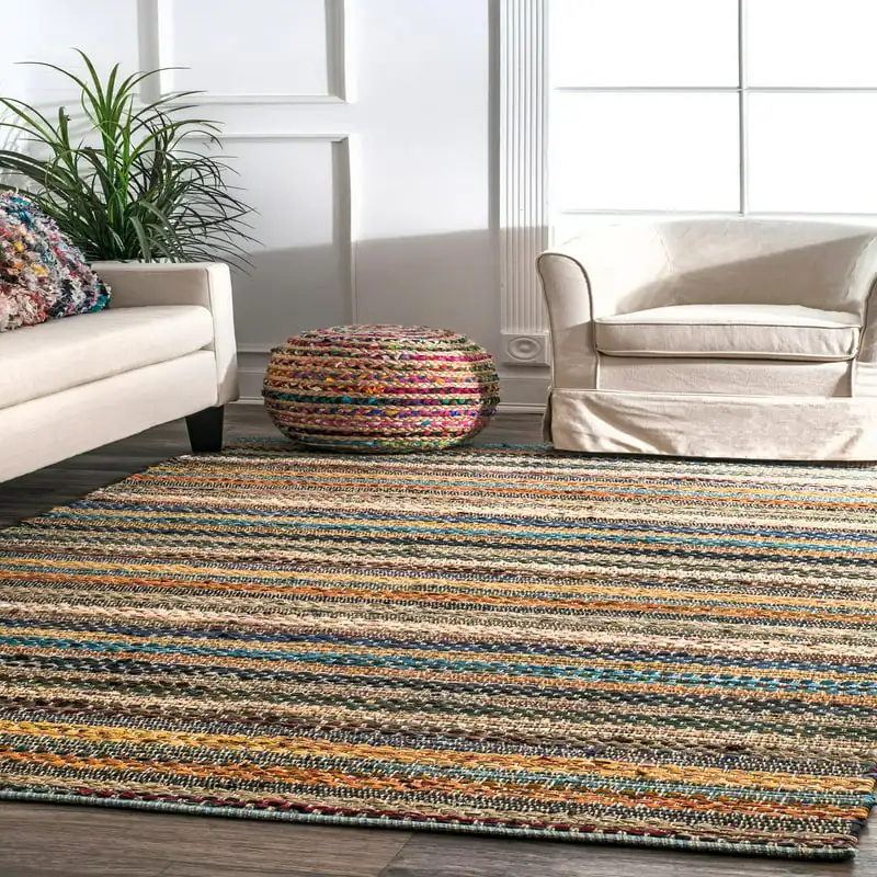 

-color Premium Multi-color Stripes 5' x 8' Area Rug -Warm and Stylish Decoration for Any Room.
