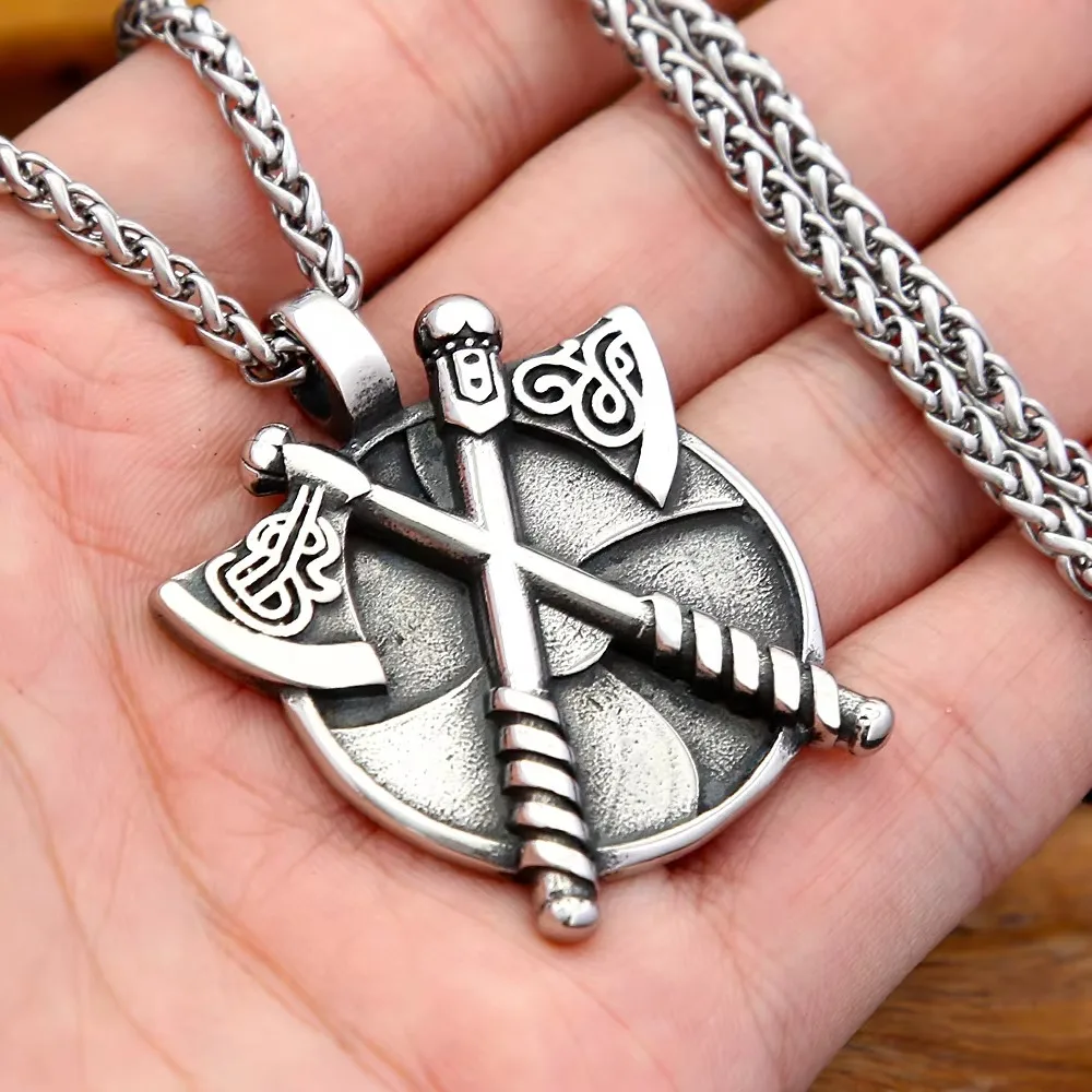 NORTHMAN Винтажное ожерелье с топором из нержавеющей стали