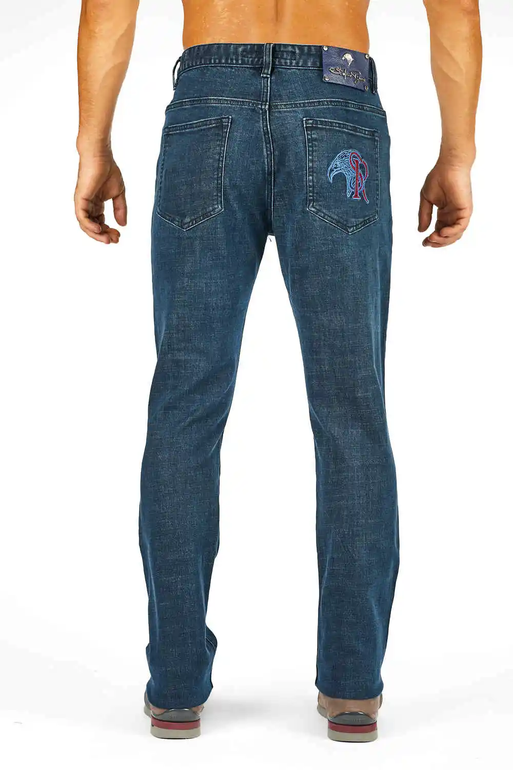 

BILLIONAIRE OECHSLI Jeans Cotton men 2023 thick new Casual zipper embroidery middle-waisted high quality big size 31-40